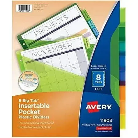 Avery Big Tab Plastic Dividers