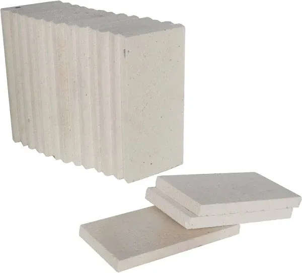 Simond Store Insulating Fire Brick 2500F 0.75inch x 4.5inch x 9inch IFB Box of 12 Fire Bricks for Fireplaces, Pizza Ovens, Kilns, Forges, White