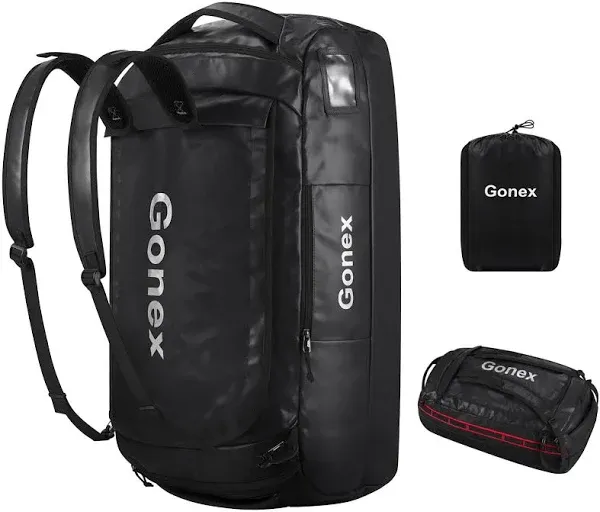 Gonex 60L Weekender Bag | Water Repellent Duffel Bag Backpack