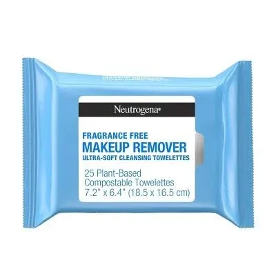 Neutrogena Fragrance-Free Makeup Remover Wipes, Daily Facial Cleanser Towelet...