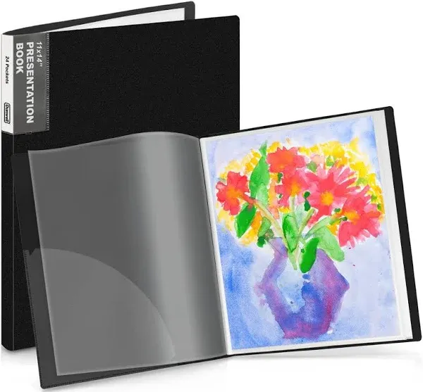 Dunwell 11x14 Binder with Sleeves 24 Pockets Display 48 Pages