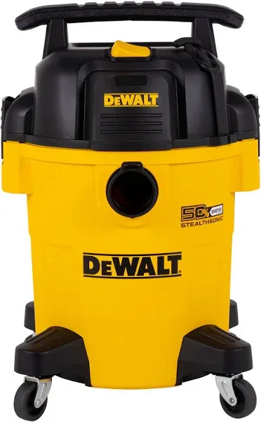 DEWALT 6 Gallon STEALTHSONIC Wet Dry Shop Vac, Powerful Suction & Portable Shop Vacuum with Attachments, Ultra Quiet Heavy Duty Shopvac for Home, Garage, Car, Workshop, Jobsite, DXV06P-QT, 5 Peak HP