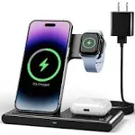 Snapklik.com Wireless Charger iPhone Charging Station 3 in 1 Charger Stand Multiple Devices for Apple