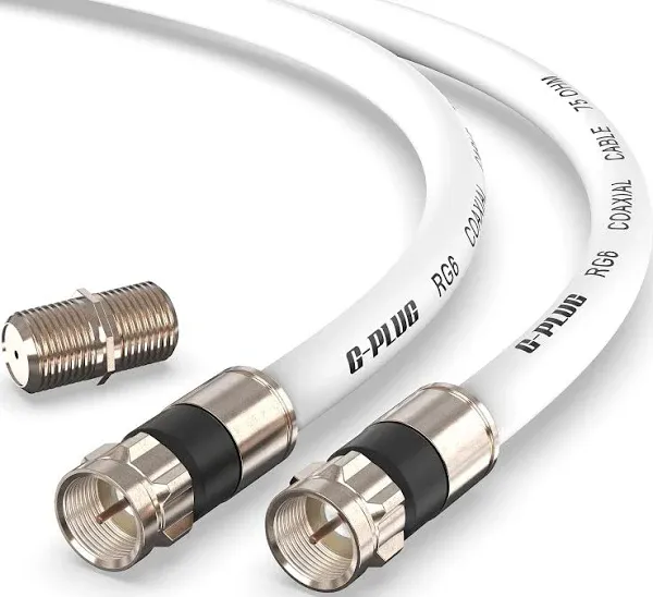 G-PLUG RG6 Coaxial Cable Connectors Set High-Speed Internet, Broadband and Digital TV Aerial