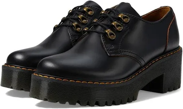 Dr. Martens Leona Lo Vintage Smooth Heeled Shoe Oxford Women's