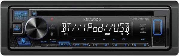 Kenwood KDC-BT370U CD Car Stereo Receiver with Bluetooth, AM/FM Radio, Front High Power USB