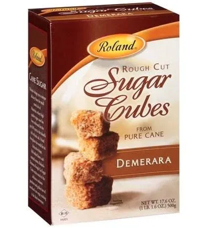 Demerara Rough Cut Brown Sugar Cubes, Raw Sugar, 35.2 Oz