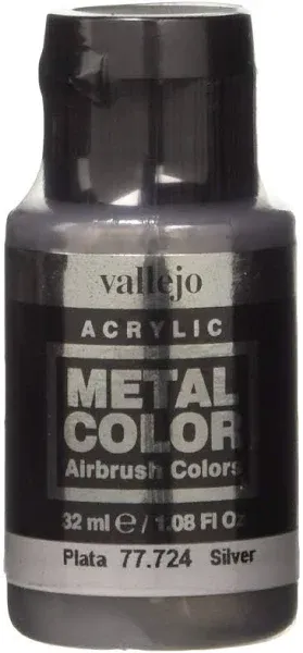 Acrylicos Vallejo 32 ml Silver Metal Color Paint