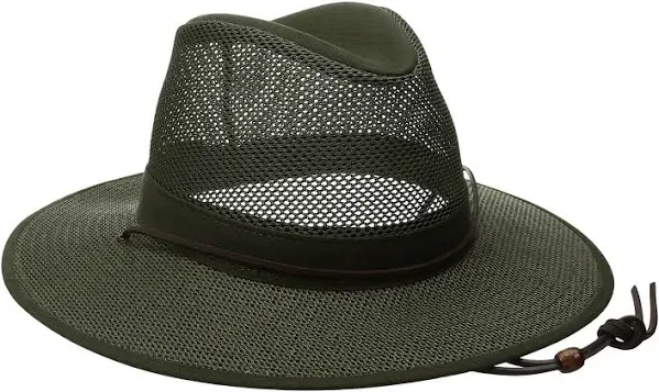 Henschel Men's Polycotton Packable Mesh Breezer Safari Hat, Earth