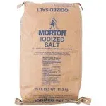 Morton Table Salt, Iodized, 25 Pound