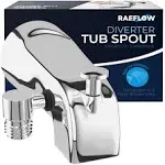 Tub Spout with Diverter & Integrated Shower Hose Connection, Chrome Finish, Fits Threaded 1/2" or 3/4" IPS, Bathtub Faucet for Convenient Shower