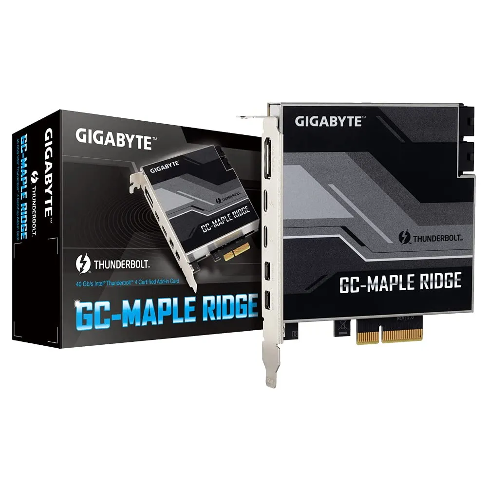 Gigabyte GC-MAPLE RIDGE Thunderbolt 4 PCI-Ex4 add on Card USB Type-C DisplayPort