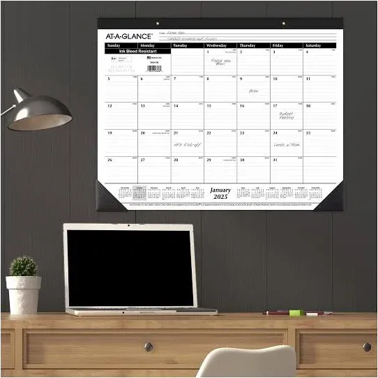 AT-A-GLANCE Contemporary Monthly Desk Pad Calendar