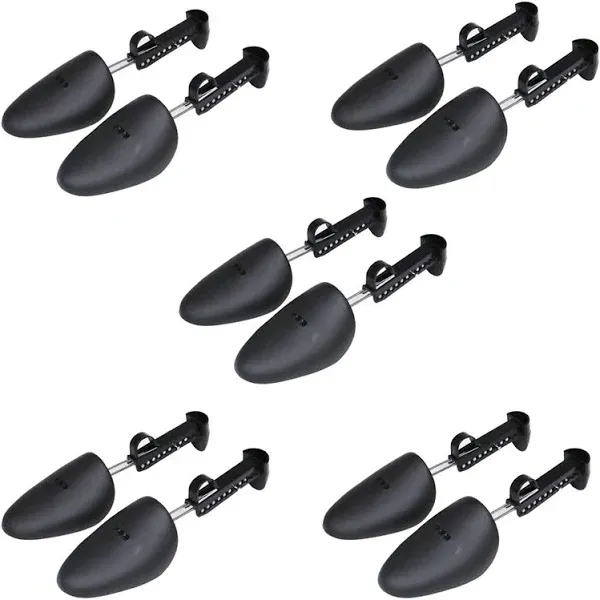 EchoDone 5 Pairs Practical Adjustable Length Men Shoe Tree Shoe Stretcher Boot Holder Shaper Support (Black Color)