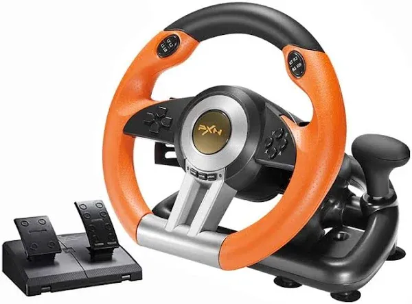 PXN V3II PC Racing Wheel 180° USB w/ Pedals for PS3/PS4/Xbox One/Series X/S