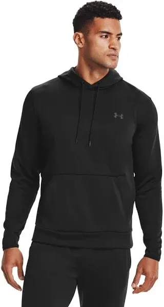 Under Armour Hoodie Men&#039;s Size L Gray Fleece Hooded Sweatshirt