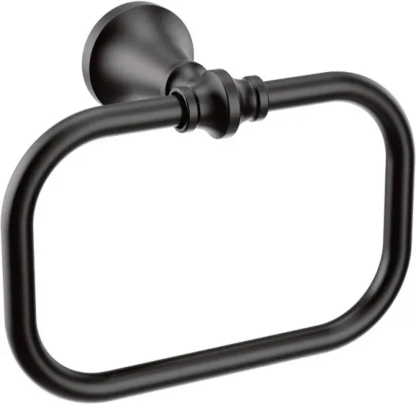 Moen YB0586BL Matte Black Towel Ring