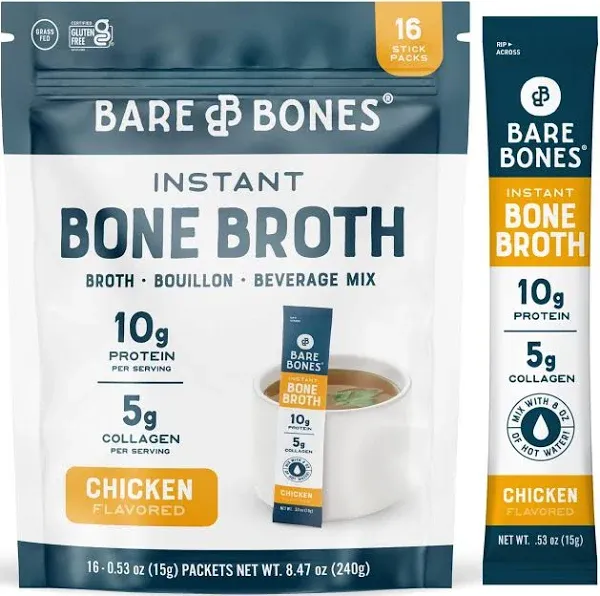 Bare Bones Instant Bone Broth Mix Chicken