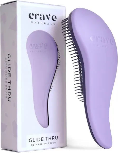 Crave Naturals Glide Thru Detangling Hair Brush for Adults & Kids Hair