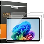 [2 Pack] MEGOO Tempered Glass Screen Protector for Microsoft Surface Pro x 13 inch, Bubble Free Installation, Scratch Resistant, Friendly Touching