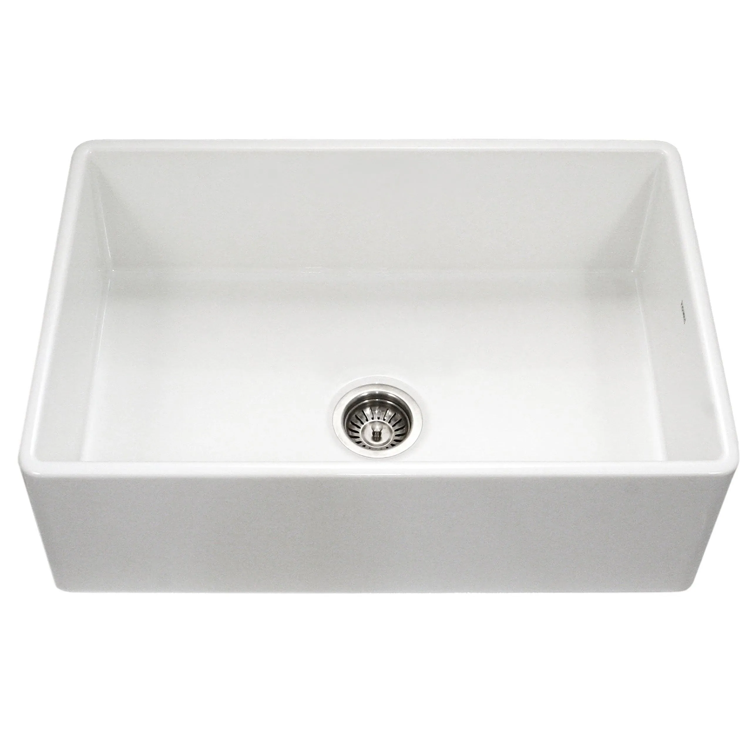 Houzer Platus PTG-4300-WH 33" White Single Bowl Fireclay Farmhouse Sink