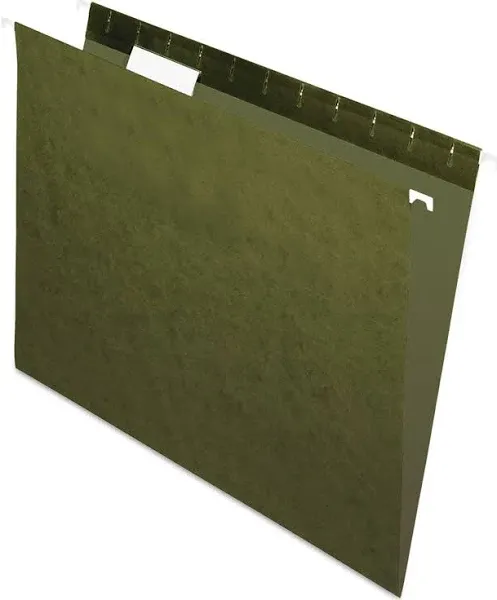 Hanging File Folders, Letter Size, Standard Green, 1/5-Cut Adjustable Tabs, 2...