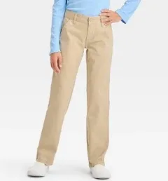 Cat & Jack Girls' Straight Fit Uniform Pants