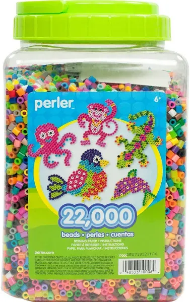 Perler Beads Bulk Assorted Multicolor Fuse Beads for Kids Crafts, 22000 pcs