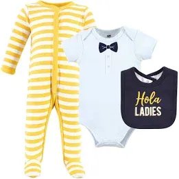 Hudson Baby Unisex Sleep and Play Bodysuit and Bandana Bib Set