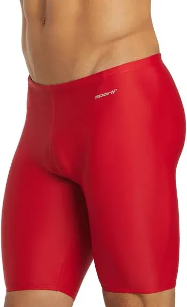 Sporti Men's Solid Compression Jammer Swimsuit