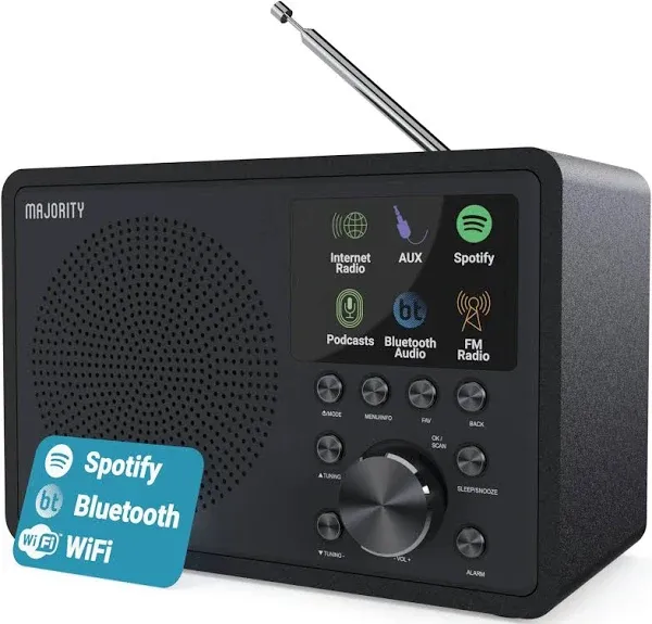 Internet Radio for Home with WiFi and AM/FM | DSP Speaker Perfect for Bedroom...