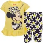 Disney Minnie Mouse Peplum T-Shirt and Bike Shorts Outfit Set