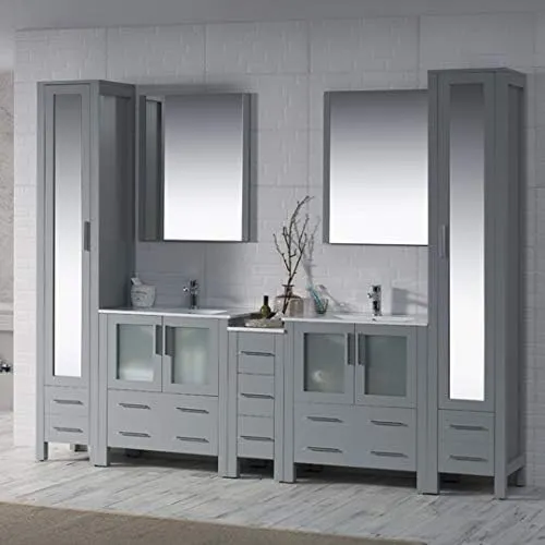 Blossom Sydney 102 Inch Vanity with Ceramic Double Sinks