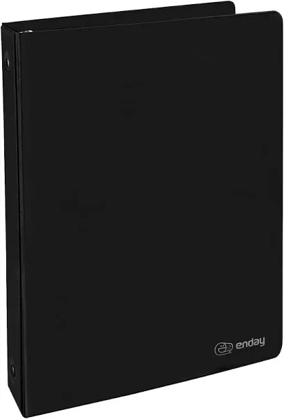 1" 3-Ring View Binder w/ 2-Pockets - Black