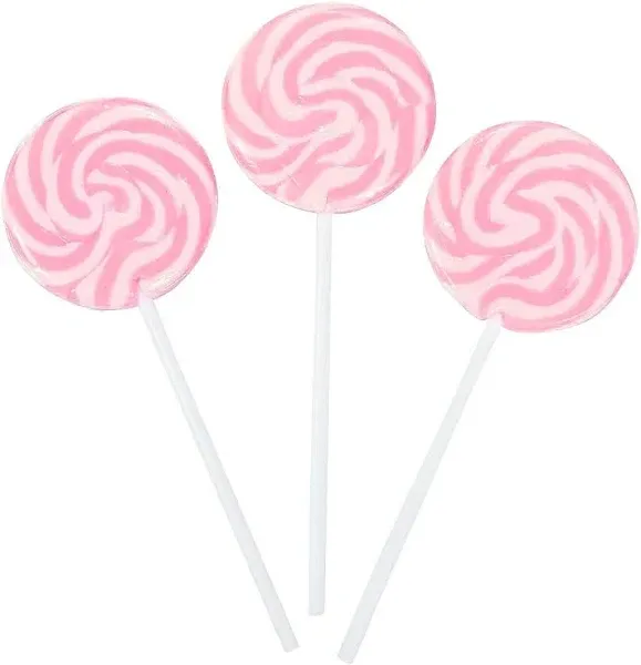 Pink Swirl Lollipops