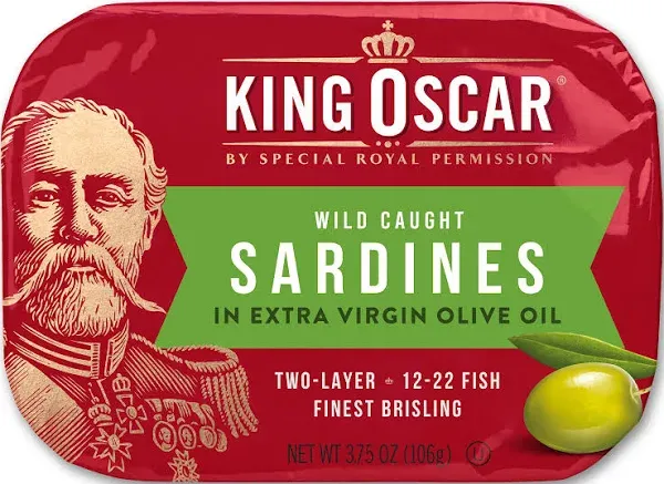 King Oscar Wild Caught Sardines in Extra Virgin Olive Oil