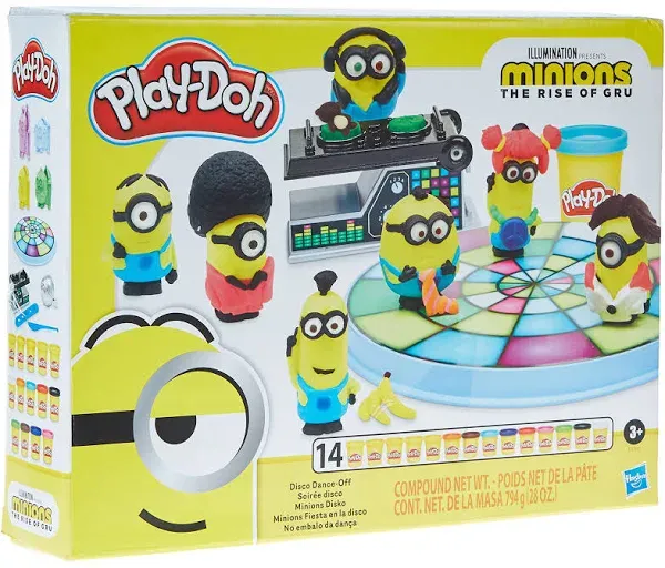 Play-Doh Minions: The Rise of Gru Disco Dance-Off Toy for Kids -14 cans play-doh