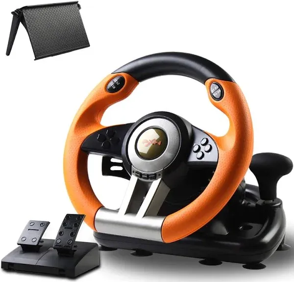 PXN Steering Wheel V3II 180°Gaming Racing Wheel Driving Wheel,with Linear Pedals