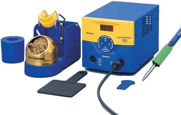 Hakko FM203-01 ESD-Safe Dual Port Soldering System with 1 Soldering Iron