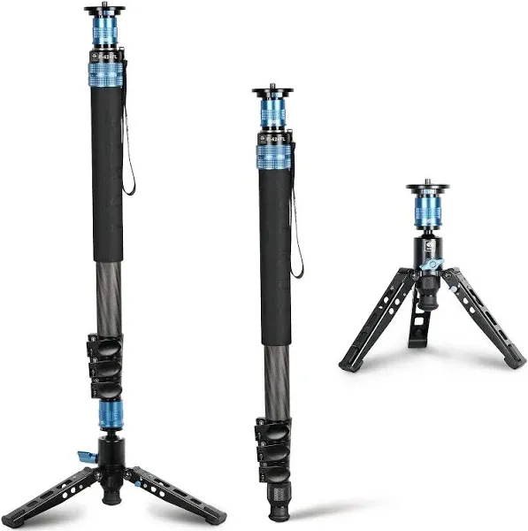 Sirui P-424FL Carbon Fibre Monopod with Stand