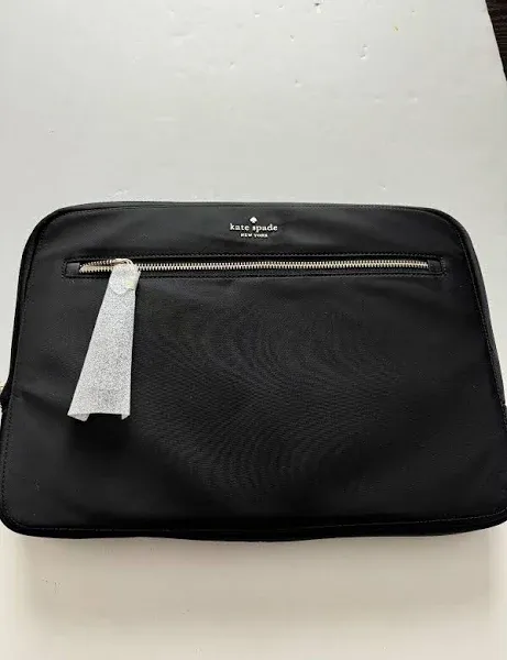 NWT Kate Spade Black Chelsea Black Laptop Sleeve Bag With Strap, KE070