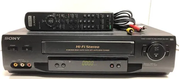 Sony SLV-N500 4-Head Hi-Fi Stereo VCR - No Remote- TESTED Works Great