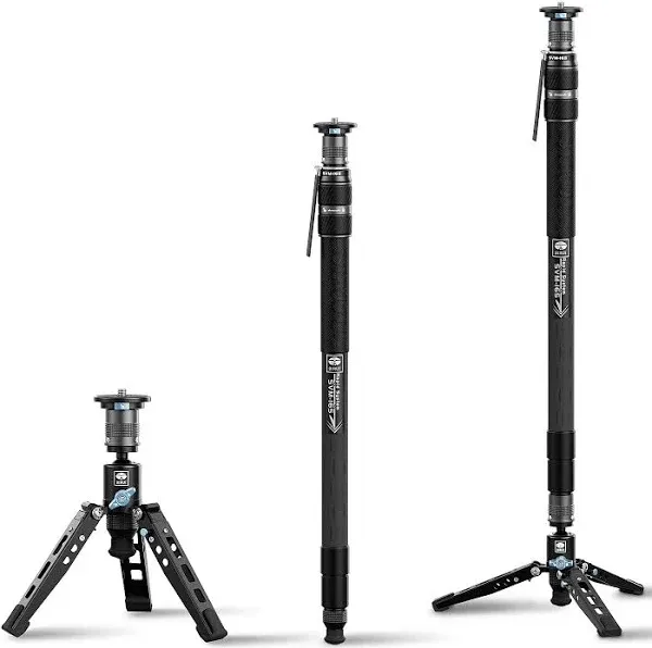 Sirui SVM-165 Carbon Fiber Monopod with Feet 2 Sections 22lb Load