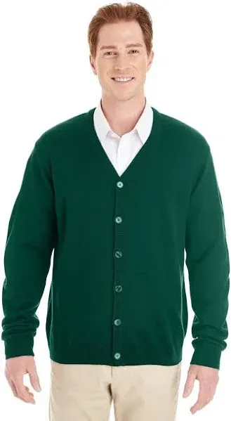 Harriton Men's Pilbloc V-Neck Button Cardigan Sweater