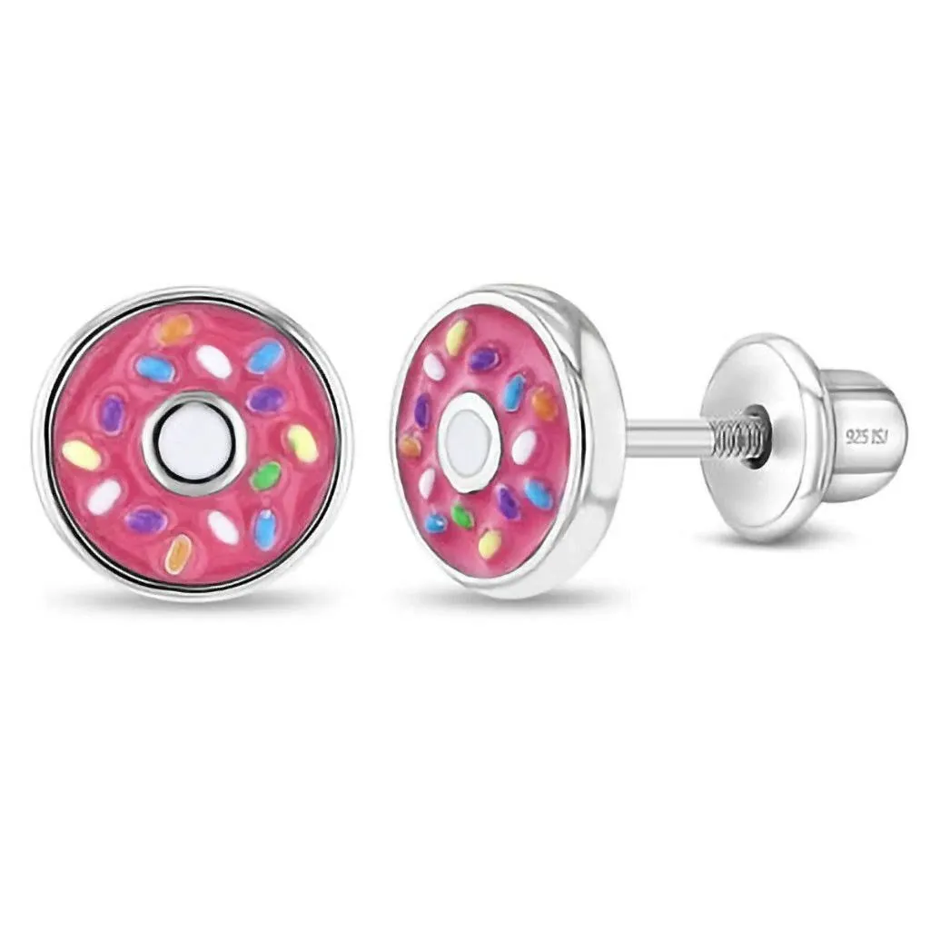 In Season Jewelry : Frosted with Sprinkles Donut Girl Earrings