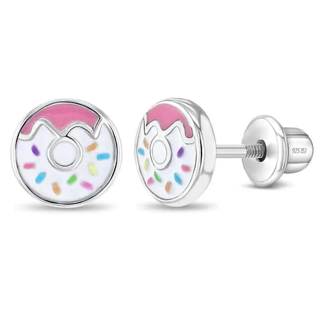 In Season Jewelry : Frosted with Sprinkles Donut Girl Earrings