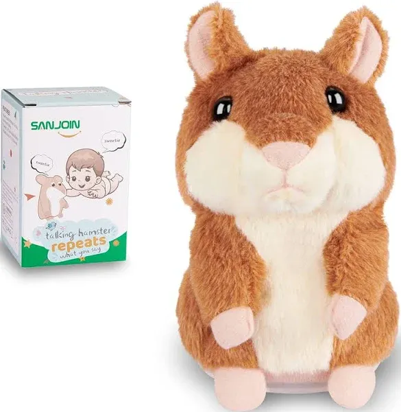 Kids Toddler Toys for Ages 2-4, Talking Hamster Repeats What You Say, Interactive Plush Repeating Toy for 2 3 4 5 6 8 Year Old Boy Girl Birthday Gift