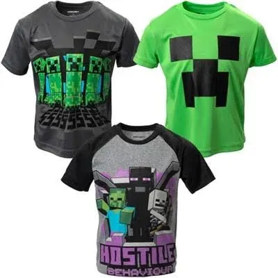 Minecraft Creeper Enderman Skeleton Graphic T-Shirts