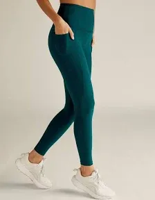 Beyond Yoga spacedye out of pocket high waisted midi legging in Forest Green