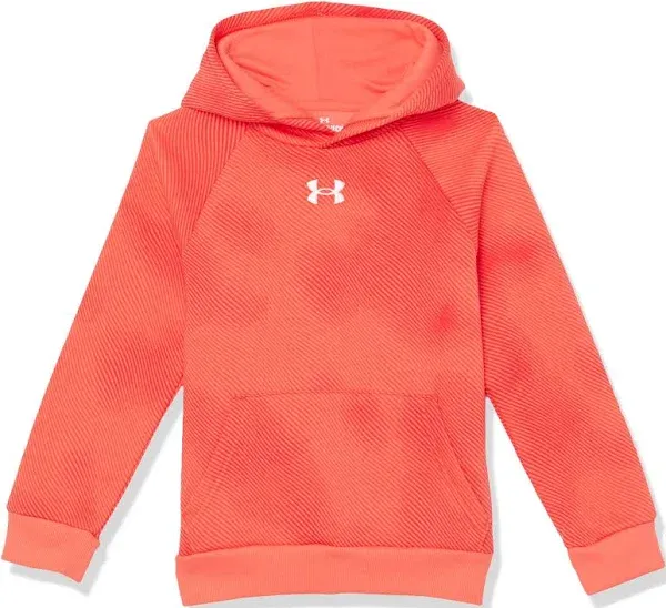 Under Armour Rival Fleece Printed Long-Sleeve Hoodie Kids - Black/White - YXL